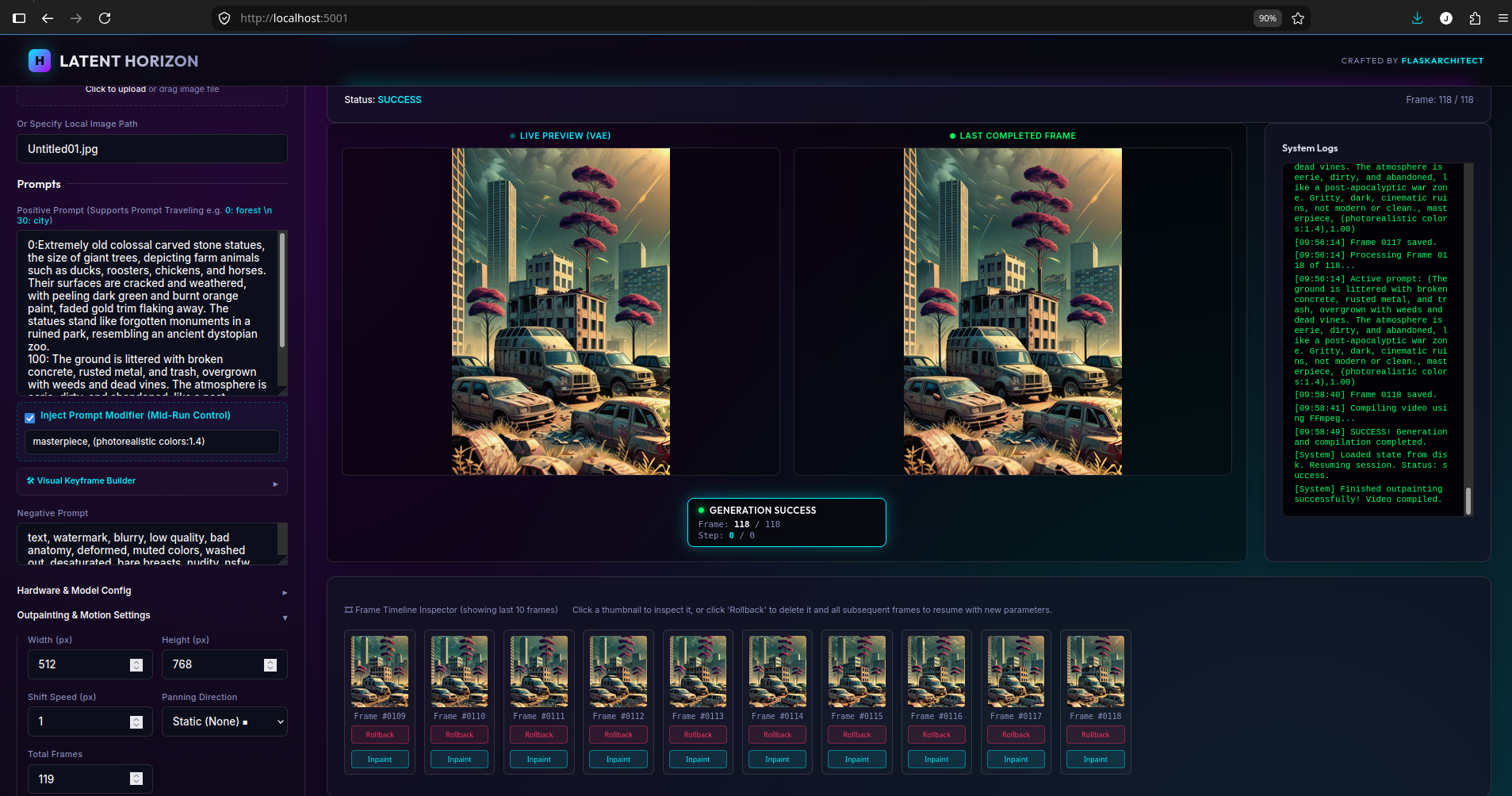 Latent-Horizon AI SLERP Video Creater